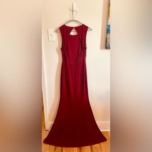 Lulus Fit And Flare Formal Dress Size S Cranberry
Red Lace Open Back Maxi